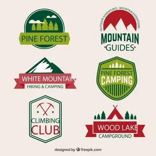 免抠户外登山运动标签