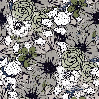 花卉唯美手绘花朵面料纹理手机壳布料面料印花服装矢量图案素材