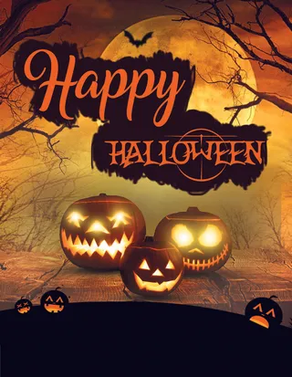 万圣节快乐卡通可爱背景