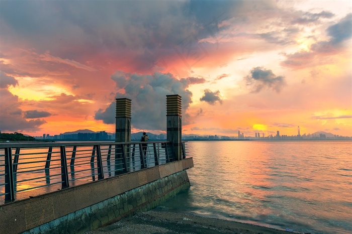 深圳湾风景摄影素材图