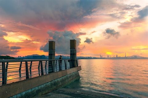 深圳湾风景摄影素材图