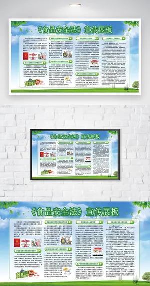 创意食品安全知识展板图片