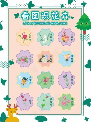 认识花卉早教挂图2