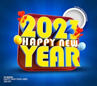 新年快乐2023数字蓝色背景