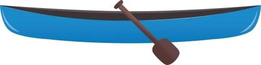 独木舟 PNG免抠(2998x759)