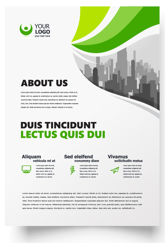 包装宣传册设计模板传单页抽象商务宣传册A4模板创意封面趋势宣传