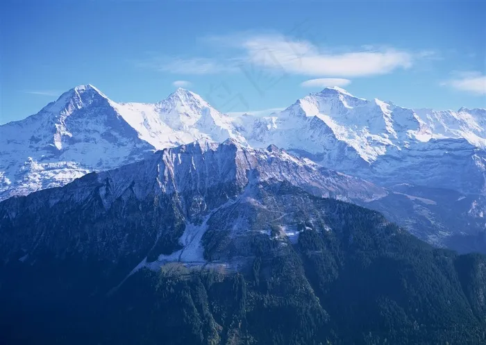 壮严的雪山美丽风光