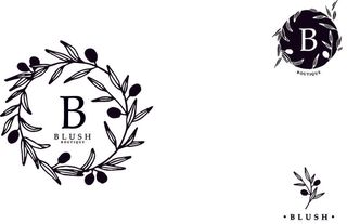 手绘标志LOGO素材