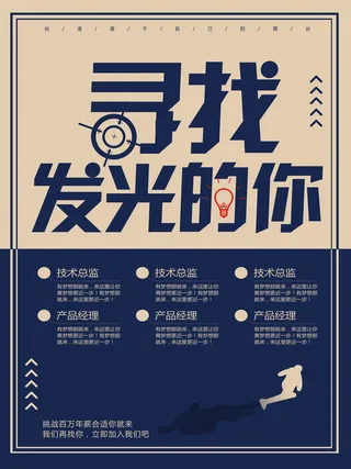 技术总监产品经理招聘海报