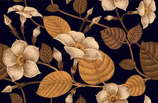 花卉唯美手绘花朵面料纹理手机壳布料面料印花服装矢量图案素材