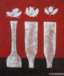 唯美花卉花瓶静物油画装饰画 唯美花卉花瓶静物油画装饰画