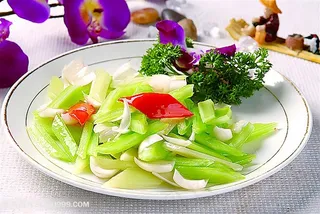 西芹百合西芹炒百合虾球炒百合