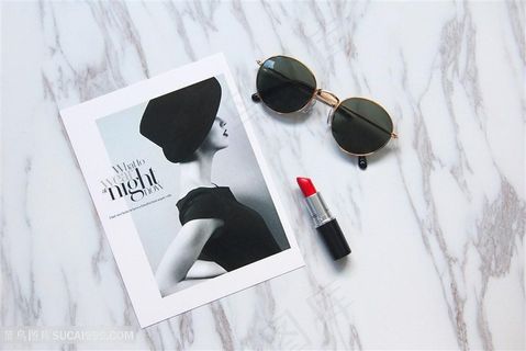 美妆口红墨镜时尚背景素材 美妆口红墨镜时尚背景素材