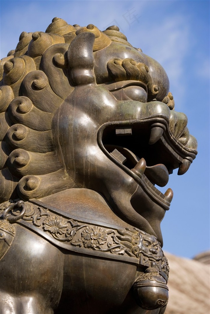 石狮铜狮造型故宫素材