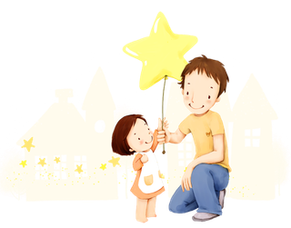 父亲孩子卡通 画