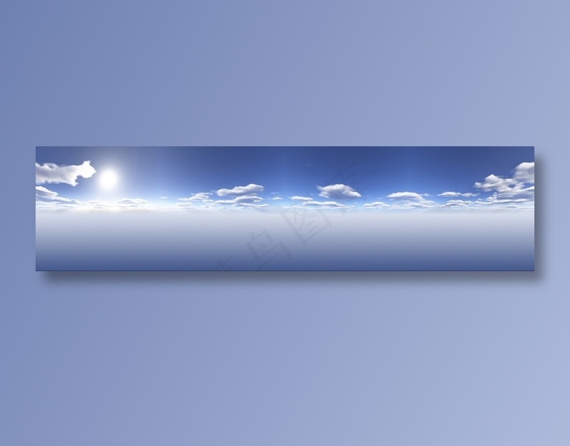 蓝天下白云边的太阳