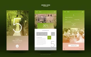 UI多页面包装展示手机APP交互界面样机长图概念PSD设计模板