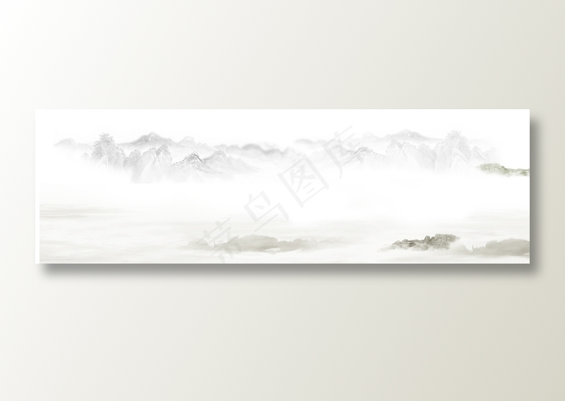 中国风水墨banner海报背景psd模版下载
