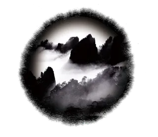 山水画素材中国风水墨画素材元素中国画