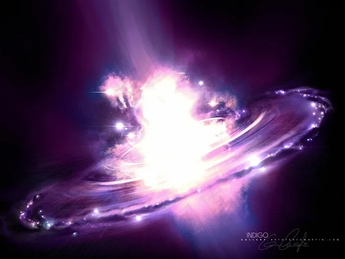 紫色宇宙漩涡背景图