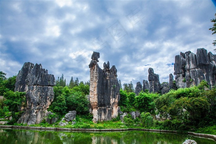 云南昆明石林风景图片