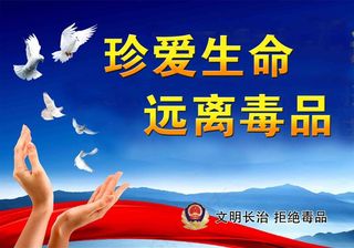 派出所珍爱生命拒绝毒品展板