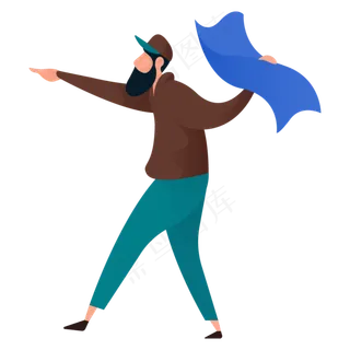 拿抹布人物免抠图