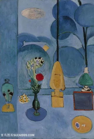 马蒂斯水彩树木桌子装饰画