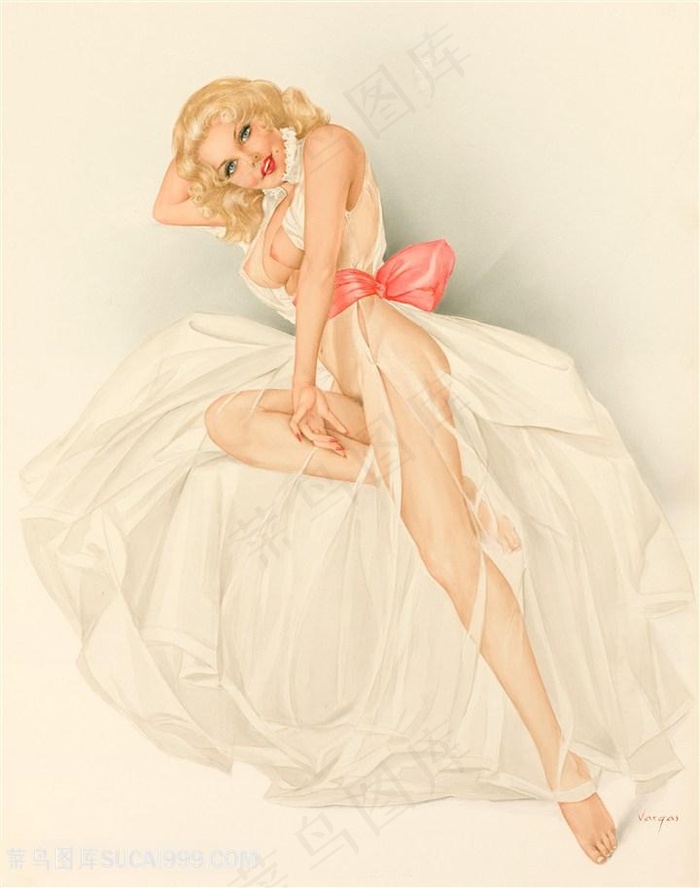 美人图性感美女唯美插画