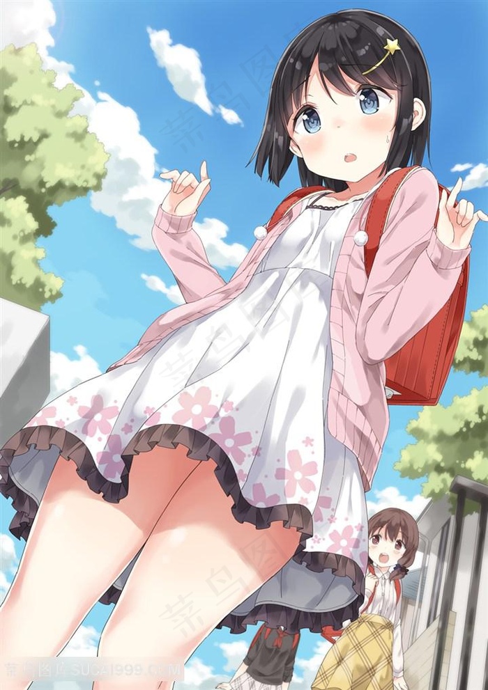 日本可爱学生动漫图片