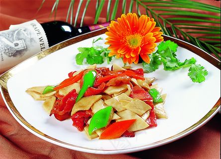 CXC00101百灵菇炒腊肉