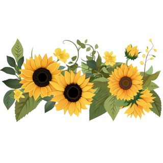 手绘向日葵黄色