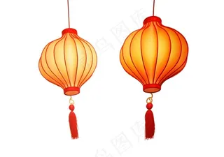 中国风灯笼插画