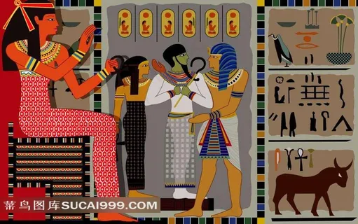 埃及法老插画素材