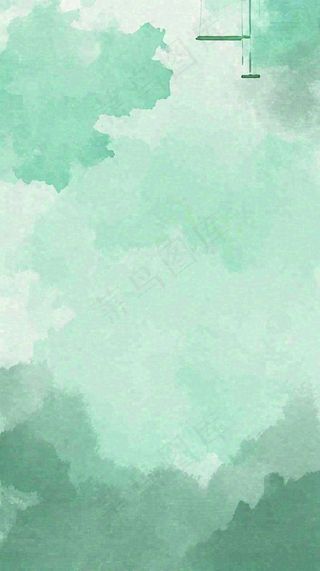 意境绿色水墨纹理背景