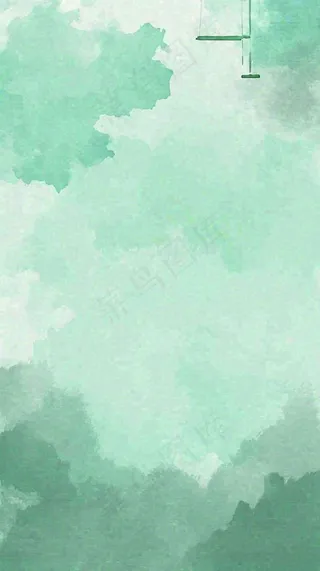 意境绿色水墨纹理背景