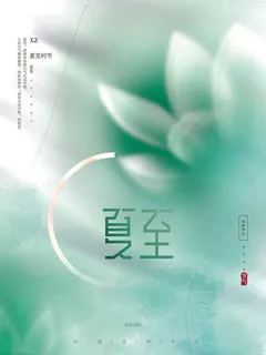 简约夏至节气海报