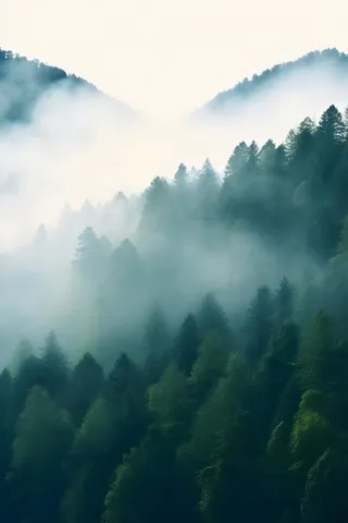 半山云朵光照背景