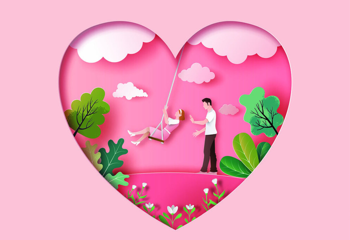 2.14情人节高端大气矢量插画