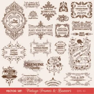 免抠花纹优质标签