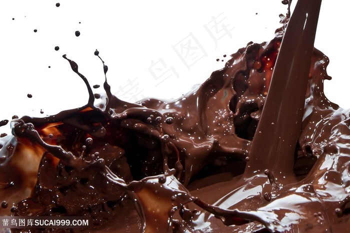 动感溅起的巧克力饮品高清