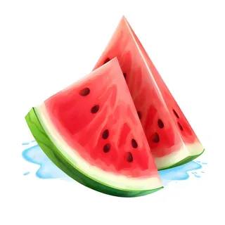 西瓜冰爽元素