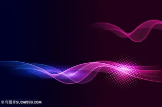 炫彩渐变线条曲线背景素材