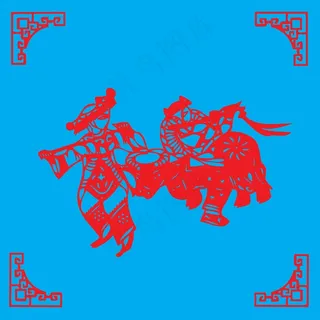 人物剪纸 剪纸风元素