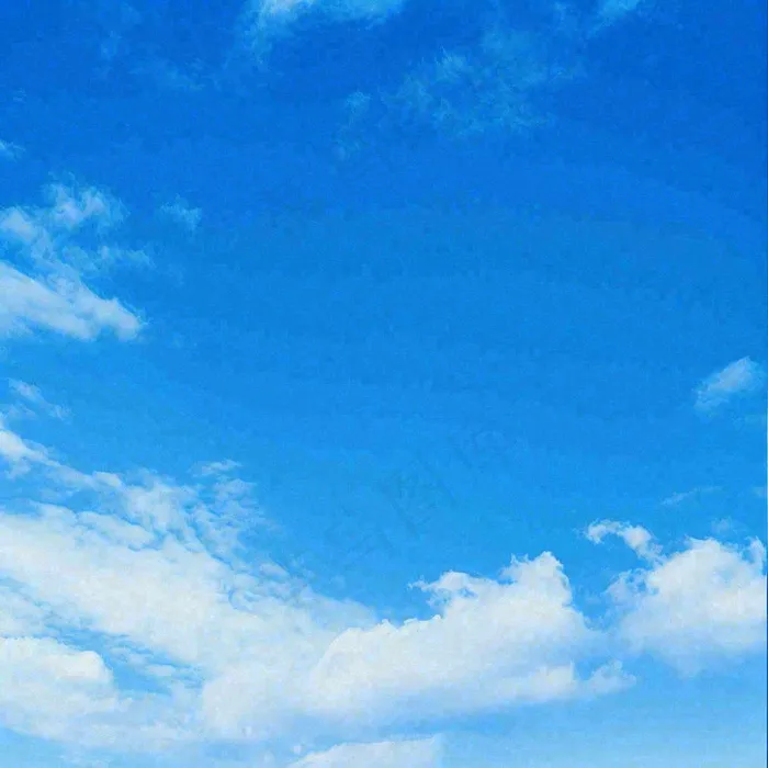 蓝天白云清新自然天空摄影图(1024x1024)