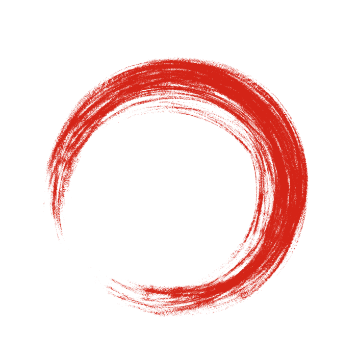 中国风古风水墨毛笔圆圈圆环边框透明免抠PNG