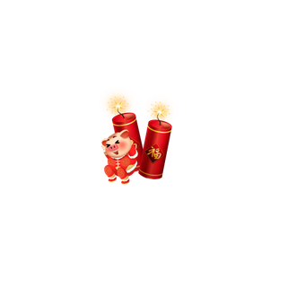 红色烟花爆竹免扣素材