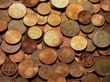硬币财富金融特写图片