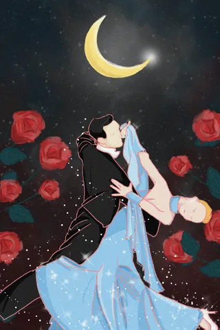 卡通温馨浪漫2月14七夕520情侣拥抱情人节主题插画海报PSD素材