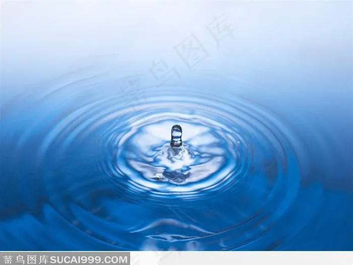蓝色水滴透明的水滴